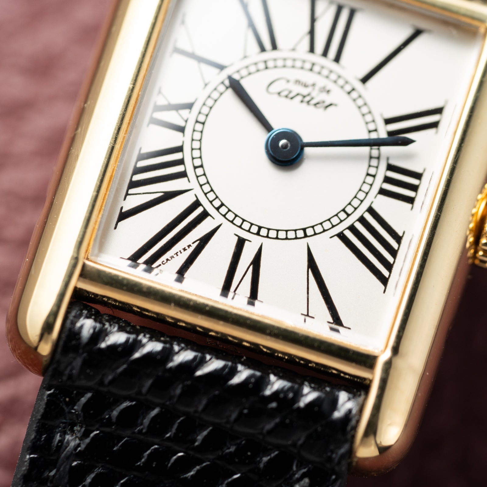 Cartier Must de Tank Vermeil White Opaline Roman Dial PM Ref. 5057001