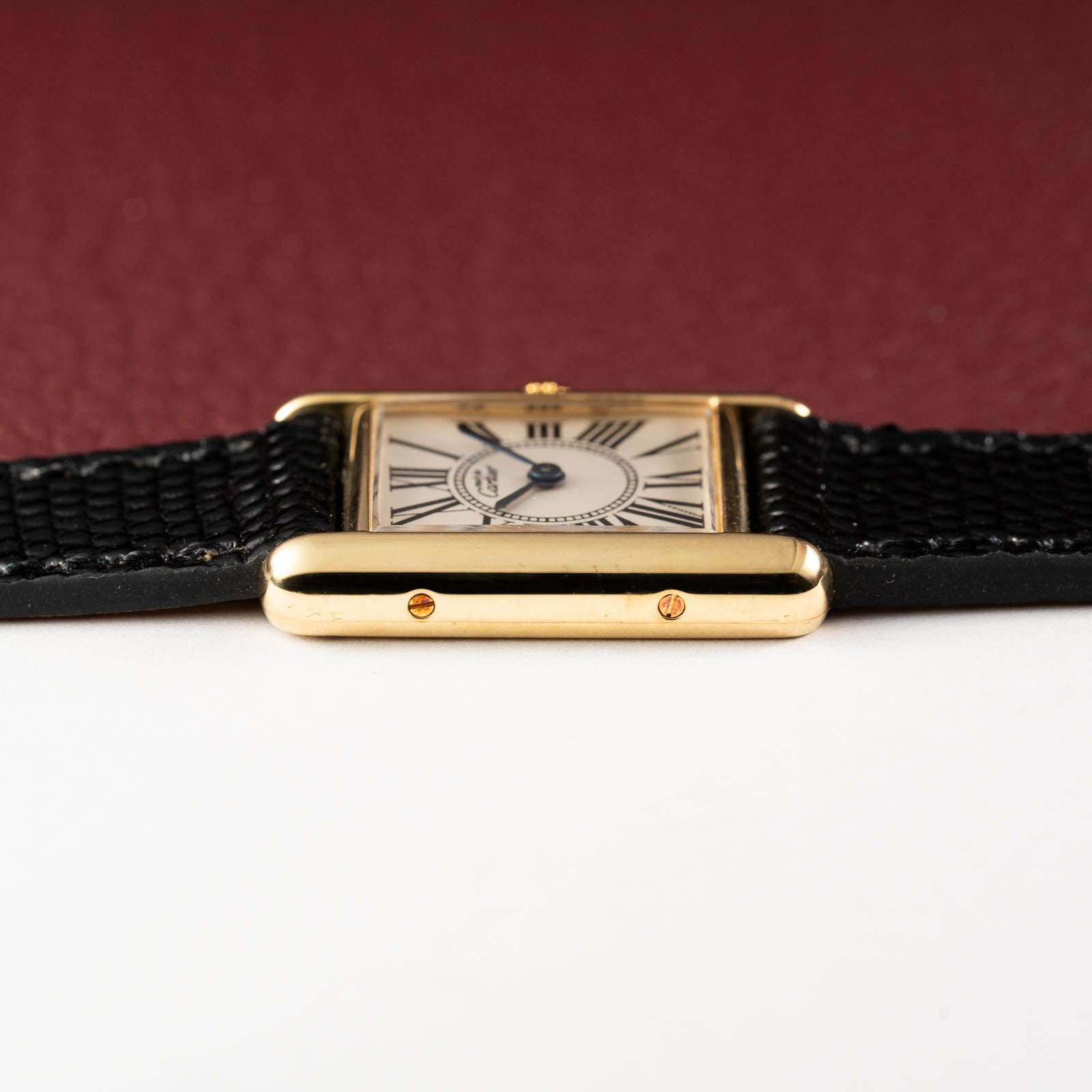 Cartier Must de Tank Vermeil White Opaline Roman Dial PM Ref. 5057001