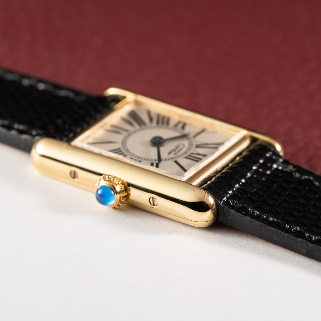 Cartier Must de Tank Vermeil White Opaline Roman Dial PM Ref. 5057001