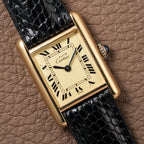 Cartier Tank Vermeil Roman Lemon Dial PM