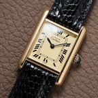Cartier Tank Vermeil Roman Lemon Dial PM