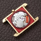 Cartier Must de Tank Vermeil Burgundy Red Dial Reference 5057001