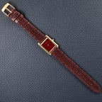 Cartier Must de Tank Vermeil Burgundy Red Dial Reference 5057001