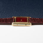 Cartier Must de Tank Vermeil Burgundy Red Dial Reference 5057001