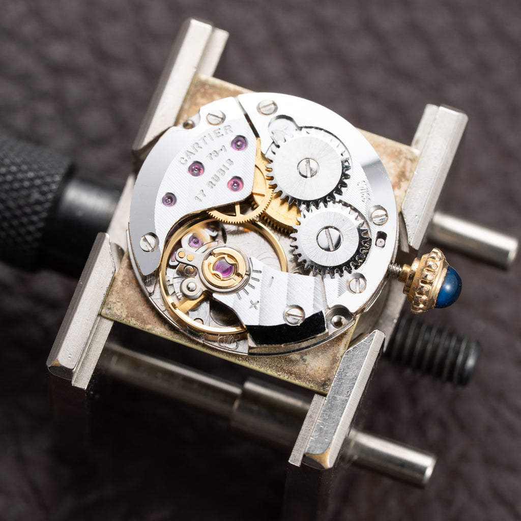 Cartier Tank Must de Vermeil Lemon Roman Dial PM Full Set from 1980