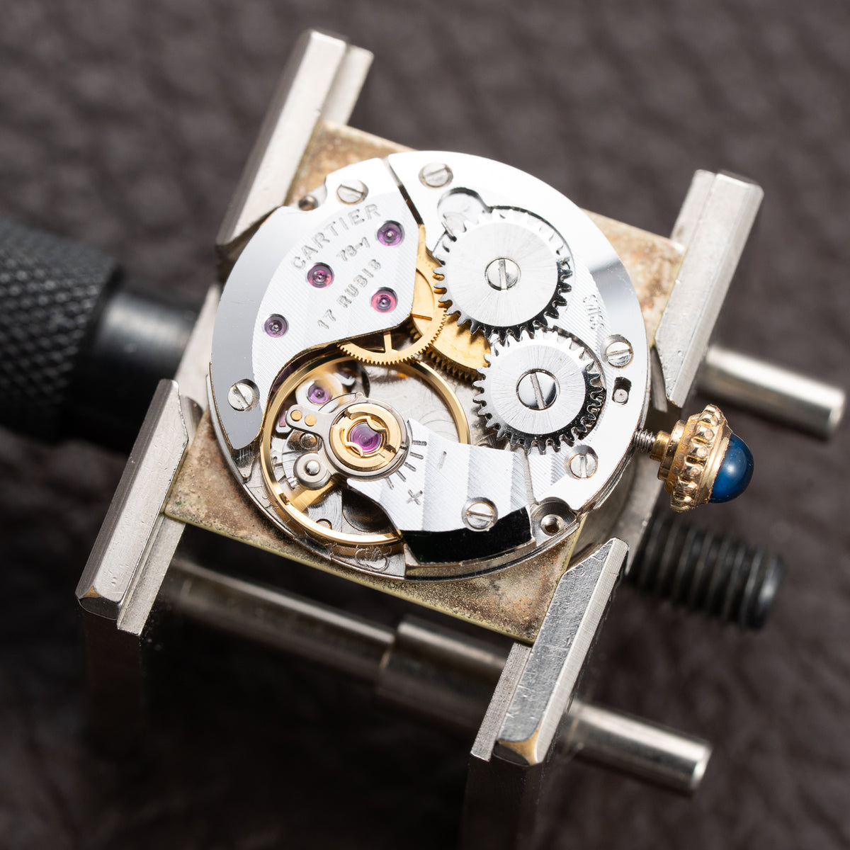 Cartier Tank Must de Vermeil Lemon Roman Dial PM Full Set from 1980