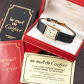 Cartier Tank Must de Vermeil Lemon Roman Dial PM Full Set from 1980