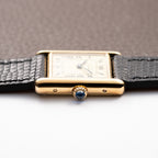 Cartier Tank Must de Vermeil Lemon Roman Dial PM Full Set from 1980