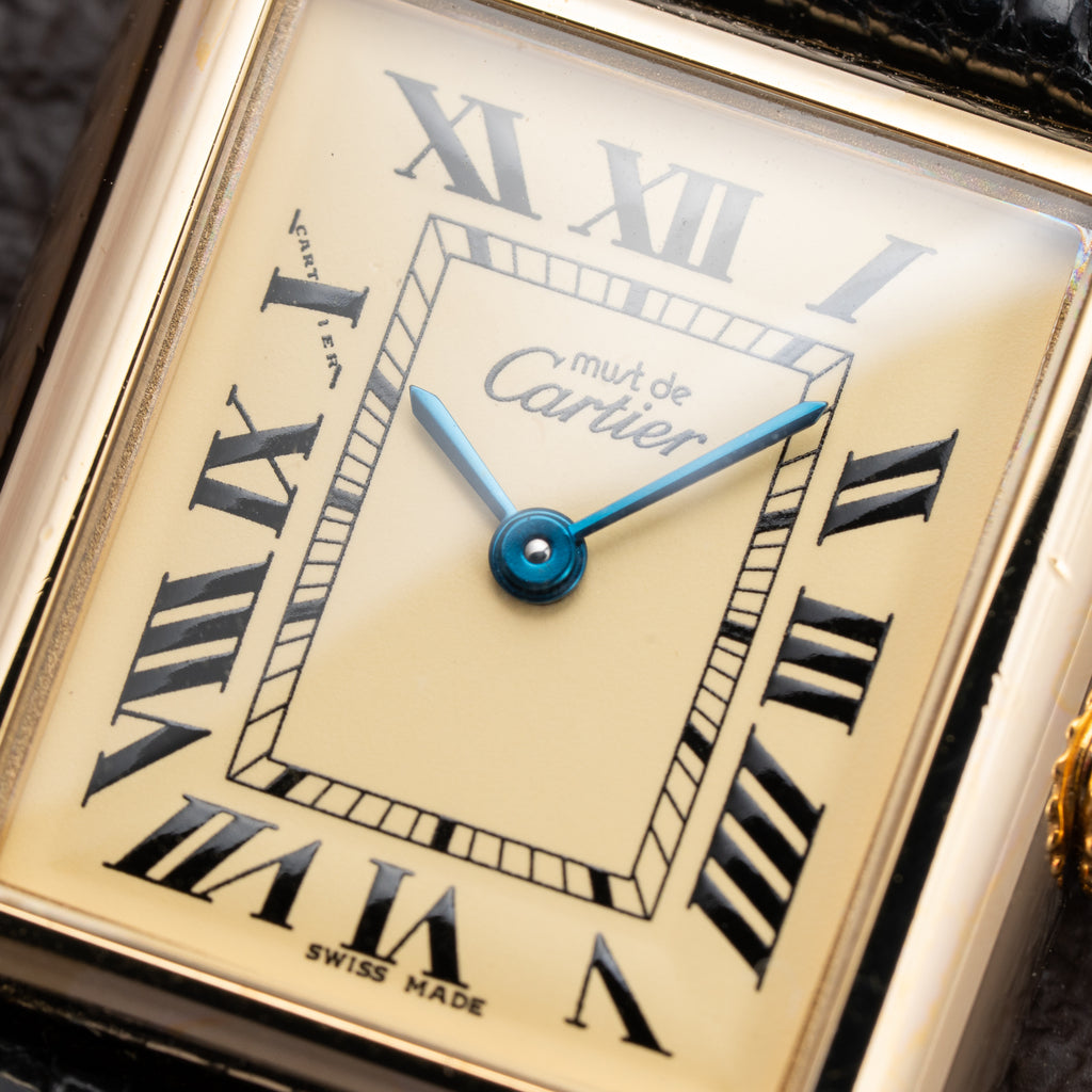 Cartier Tank Must de “Lemon” Roman Dial PM Vermeil PM Ref. 2415 from 1990s