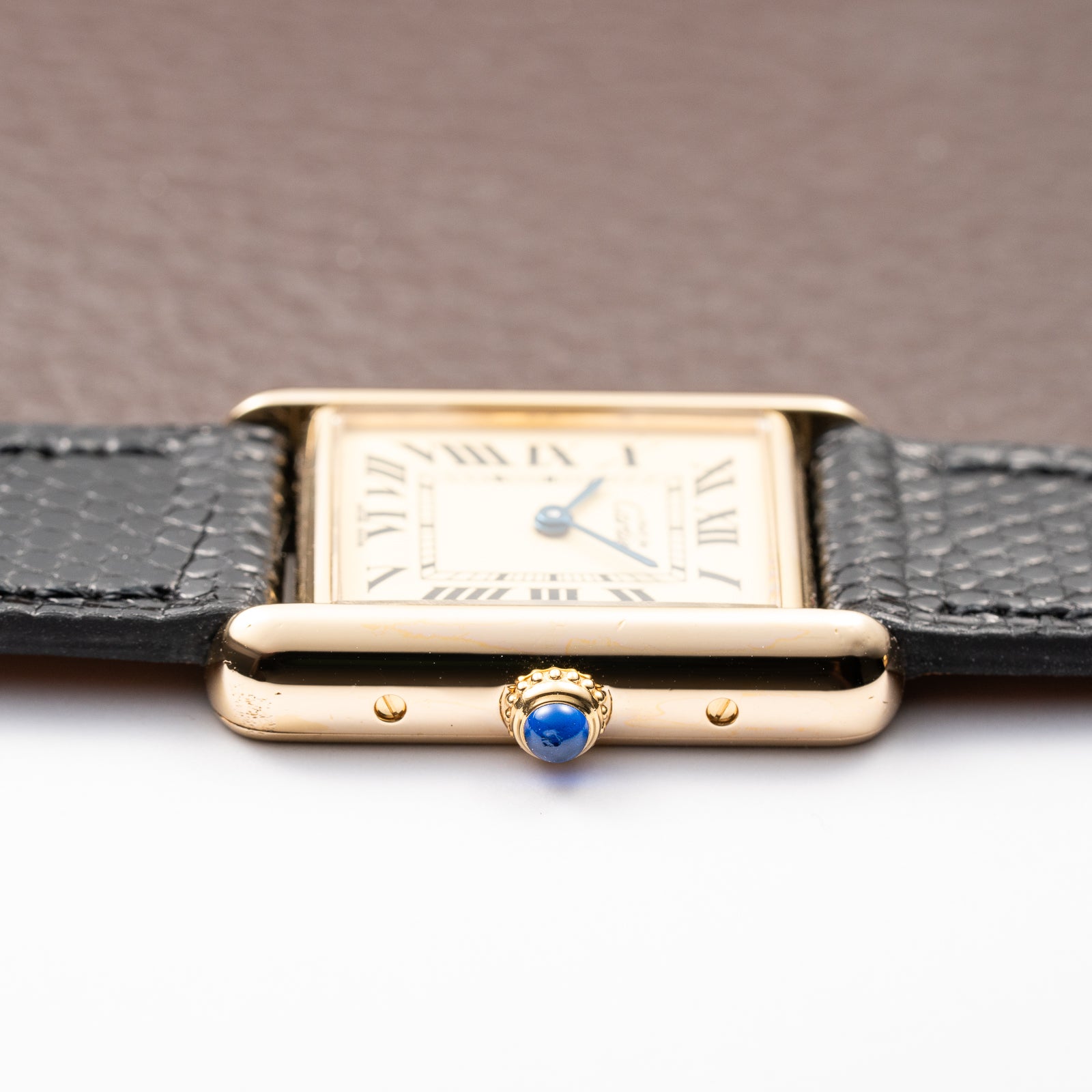 Cartier Tank Must de “Lemon” Roman Dial PM Vermeil PM Ref. 2415 from 1990s
