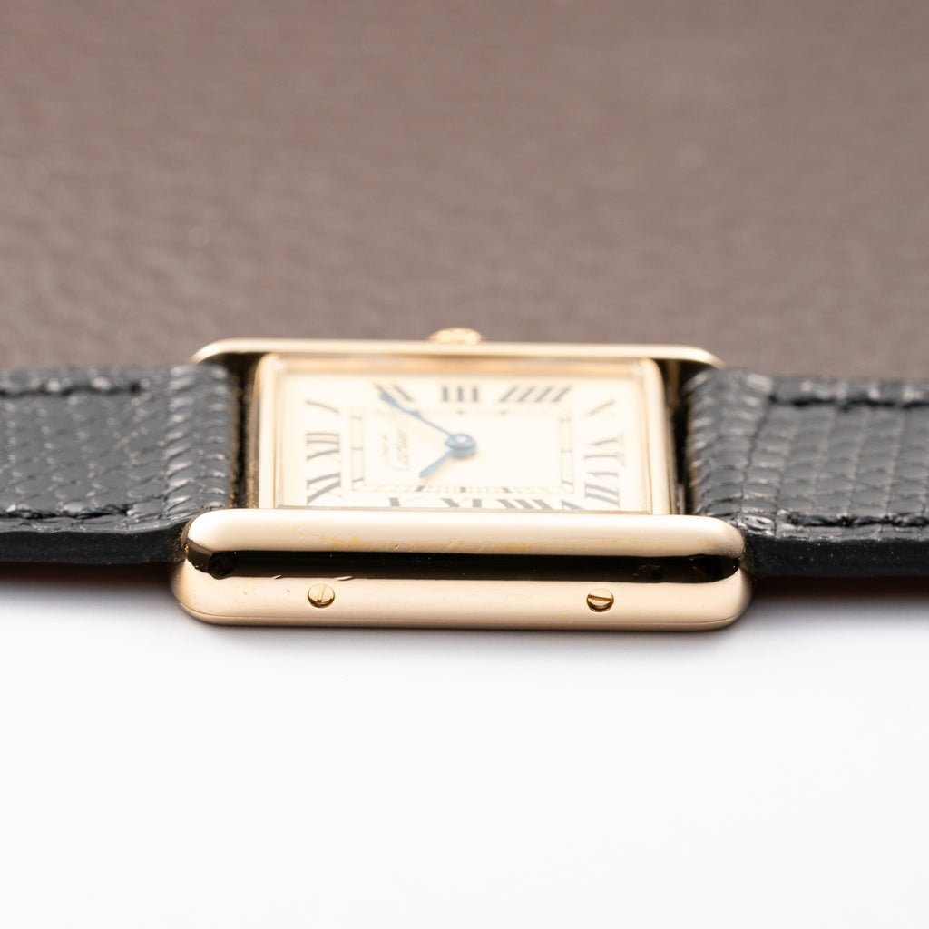 Cartier Tank Must de “Lemon” Roman Dial PM Vermeil PM Ref. 2415 from 1990s