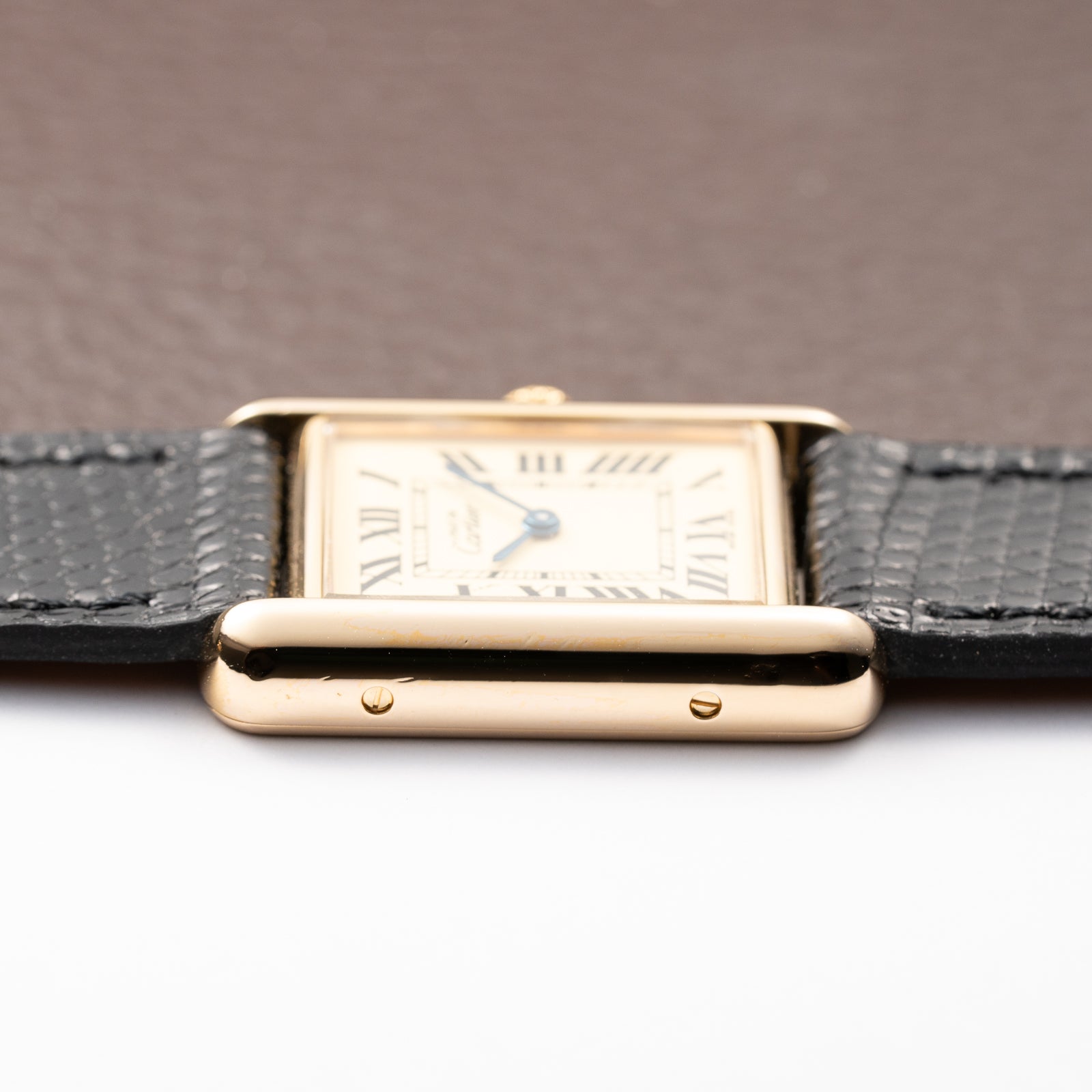 Cartier Tank Must de “Lemon” Roman Dial PM Vermeil PM Ref. 2415 from 1990s
