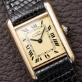 Cartier Tank Must de Vermeil Lemon Roman Dial PM from 1980s