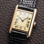 Cartier Tank Must de Vermeil Lemon Roman Dial PM from 1980s