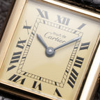 Cartier Tank Must de Vermeil Lemon Roman Dial PM from 1980s