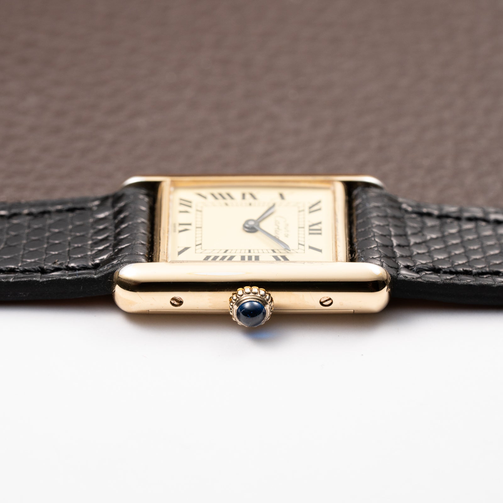 Cartier Tank Must de Vermeil Lemon Roman Dial PM from 1980s