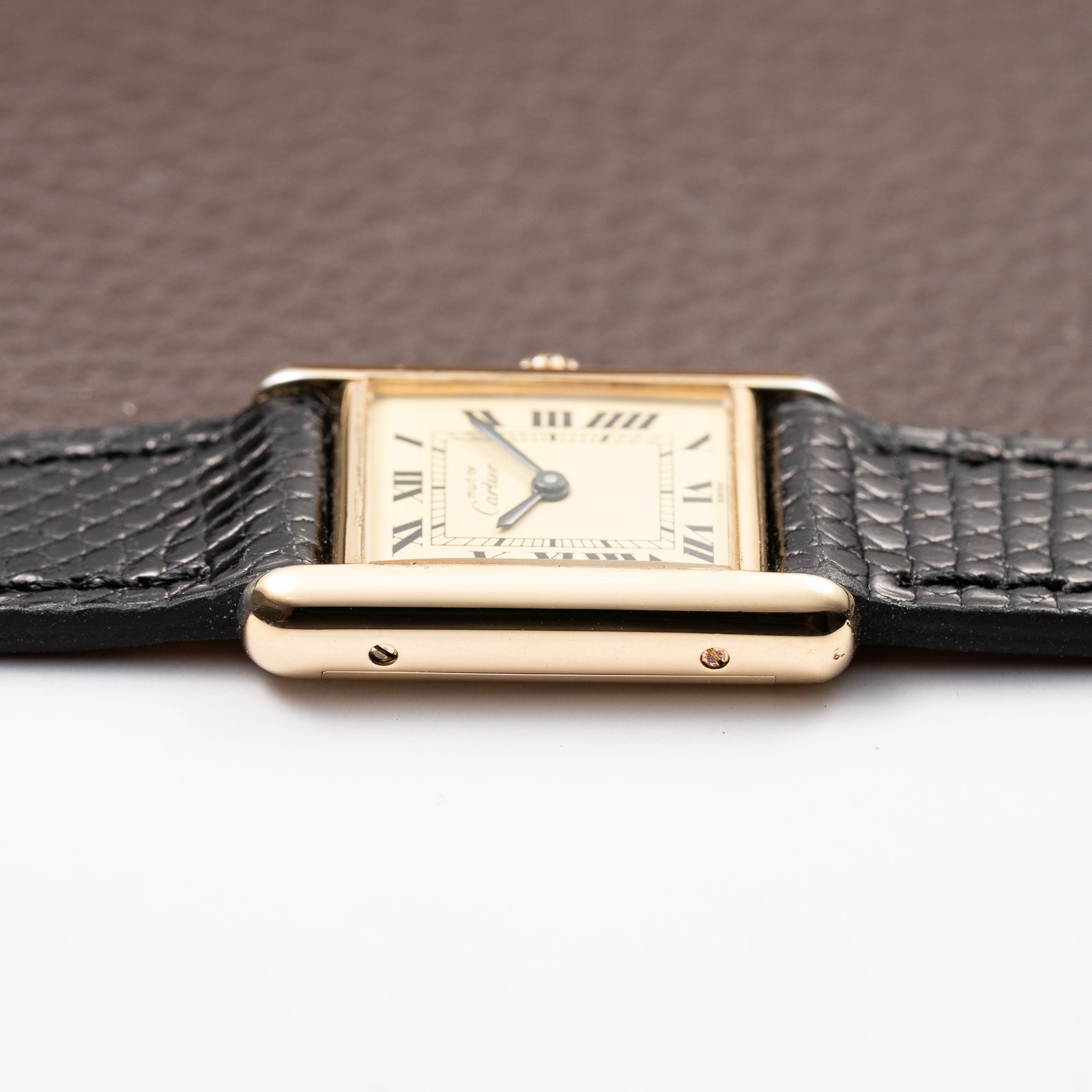 Cartier Tank Must de Vermeil Lemon Roman Dial PM from 1980s