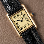 Cartier Must de Tank Vermeil Lemon Roman Dial Reference 5057001