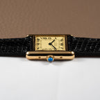 Cartier Must de Tank Vermeil Lemon Roman Dial Reference 5057001