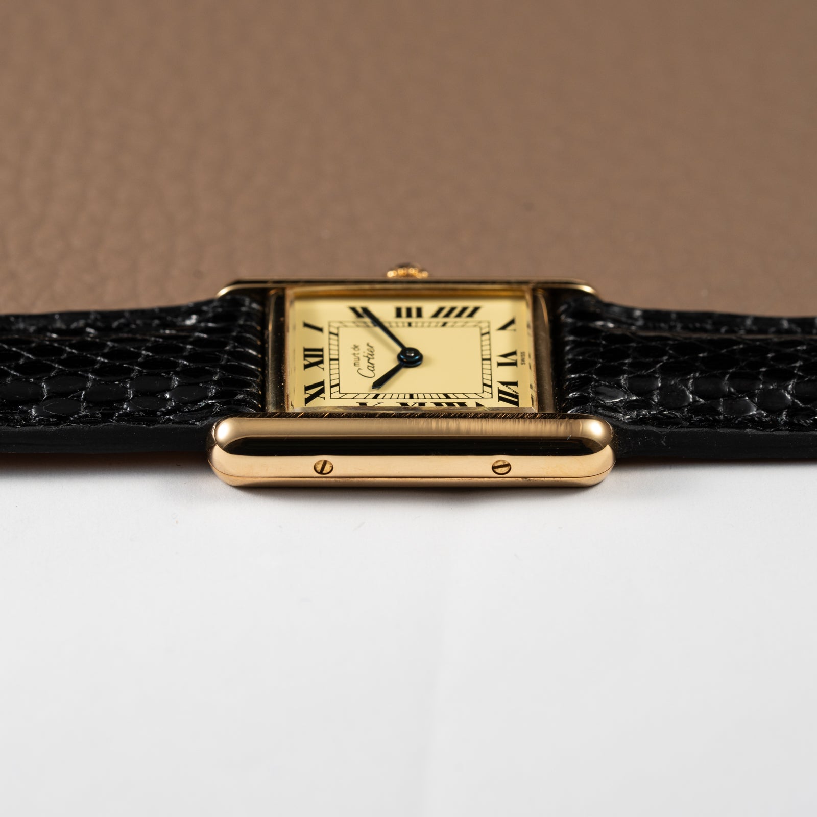 Cartier Must de Tank Vermeil Lemon Roman Dial Reference 5057001