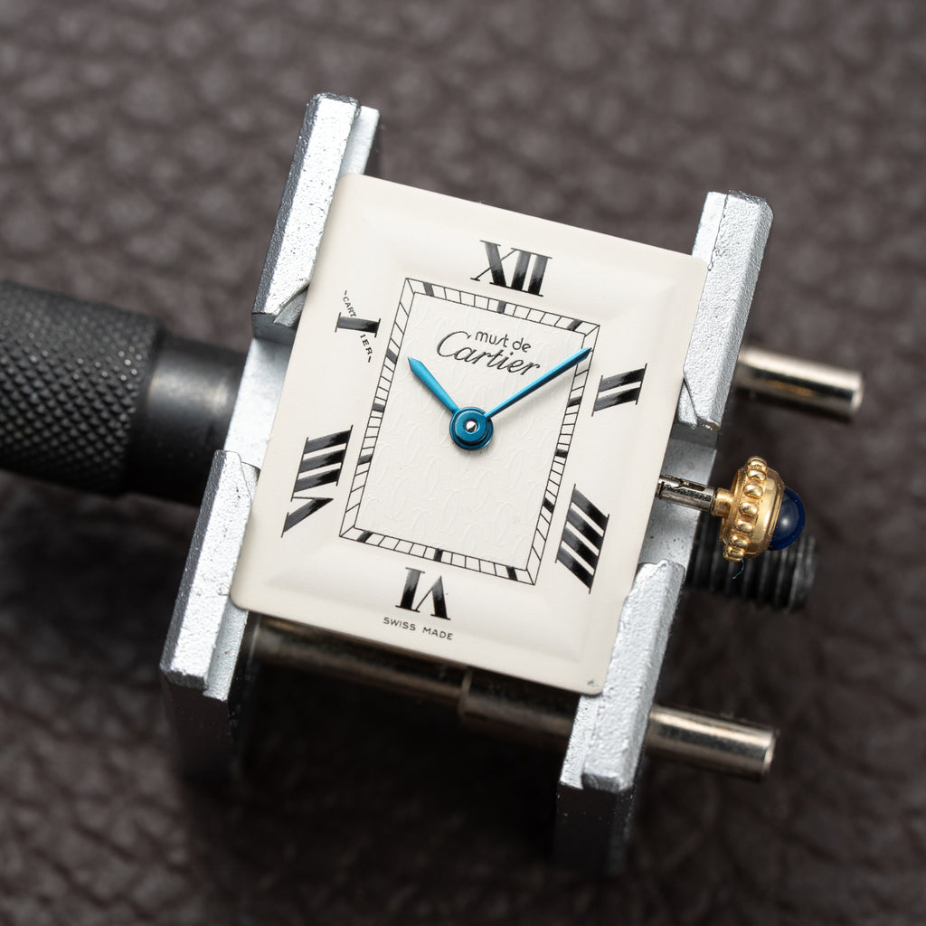 Cartier Tank Must de Vermeil White Roman Dial PM Quartz Ref. 2415 From 2000s
