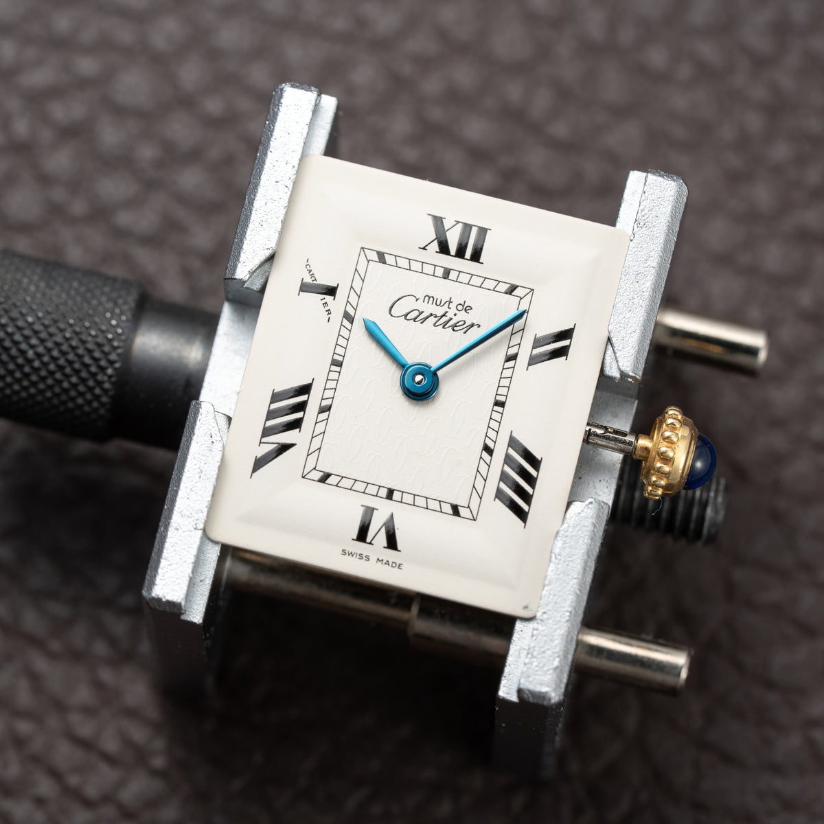 Cartier Tank Must de Vermeil White Roman Dial PM Quartz Ref. 2415 From 2000s