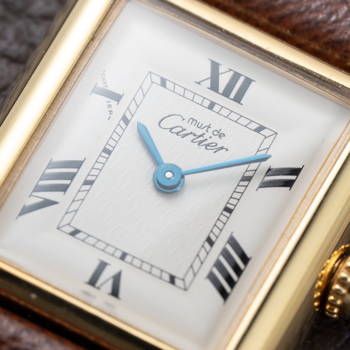 Cartier Tank Must de Vermeil White Roman Dial PM Quartz Ref. 2415 From 2000s