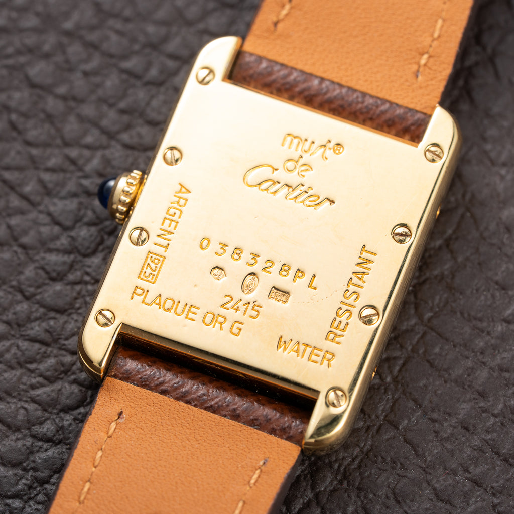 Cartier Tank Must de Vermeil White Roman Dial PM Quartz Ref. 2415 From 2000s