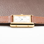 Cartier Tank Must de Vermeil White Roman Dial PM Quartz Ref. 2415 From 2000s