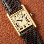 Cartier Tank Vermeil Roman Lemon Dial PM