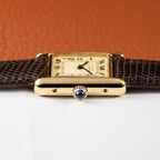 Cartier Tank Vermeil Roman Lemon Dial PM