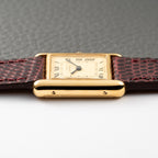 Cartier Tank Must de Roman Lemon Dial Vermeil PM 1980s