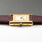 Cartier Tank Must de Roman Lemon Dial Vermeil PM 1980s