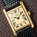 Cartier Tank Must de Roman Lemon Dial Vermeil PM 1980s