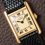Cartier Tank Must de Roman Lemon Dial Vermeil PM 1980s
