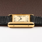 Cartier Tank Must de Roman Lemon Dial Vermeil PM 1980s