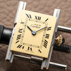 Cartier Tank Must de Roman Lemon Dial Vermeil PM 1980s