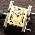 Cartier Tank Vermeil Roman Lemon Dial PM