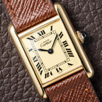 Cartier Tank Vermeil Roman Lemon Dial PM