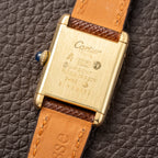 Cartier Tank Vermeil Roman Lemon Dial PM