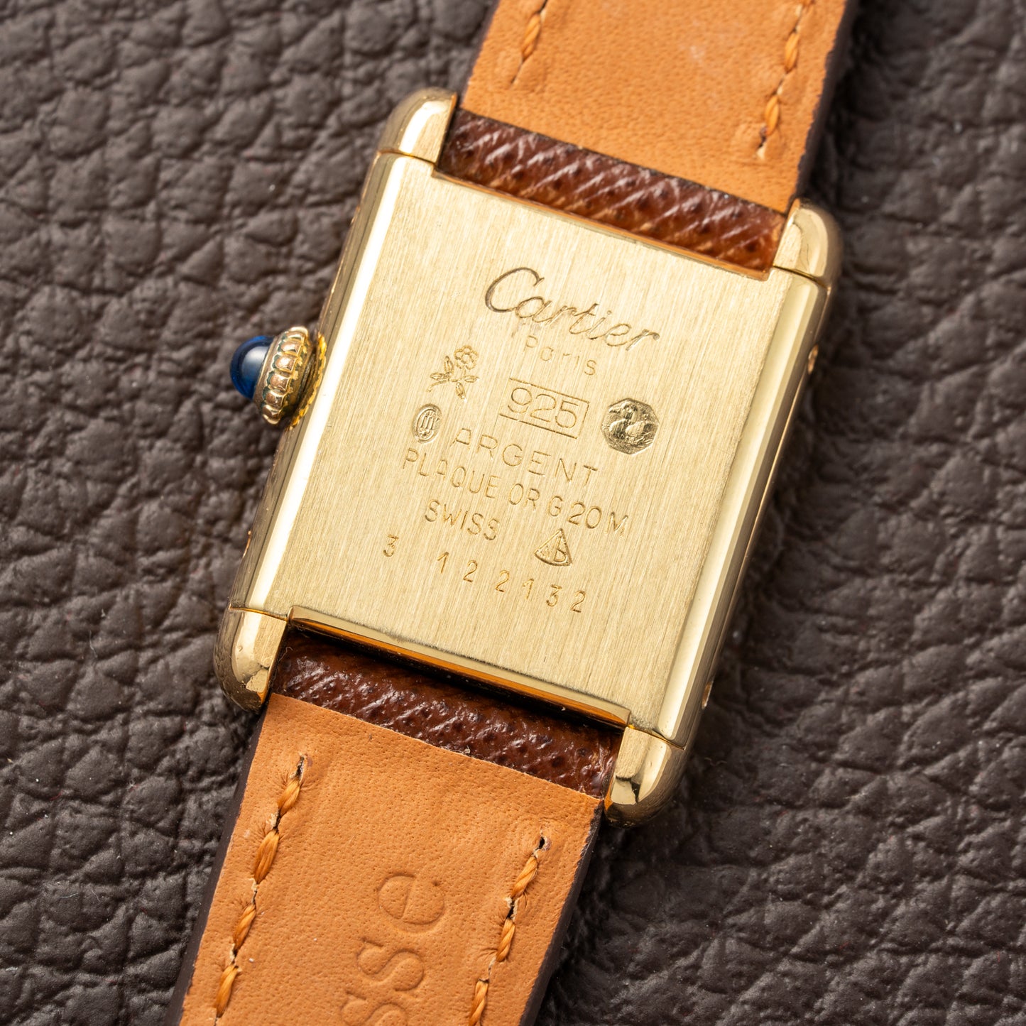 Cartier Tank Vermeil Roman Lemon Dial PM