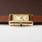 Cartier Tank Vermeil Roman Lemon Dial PM
