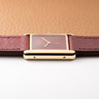 Cartier Must de Tank Vermeil Burgundy Red Dial GM 1980s
