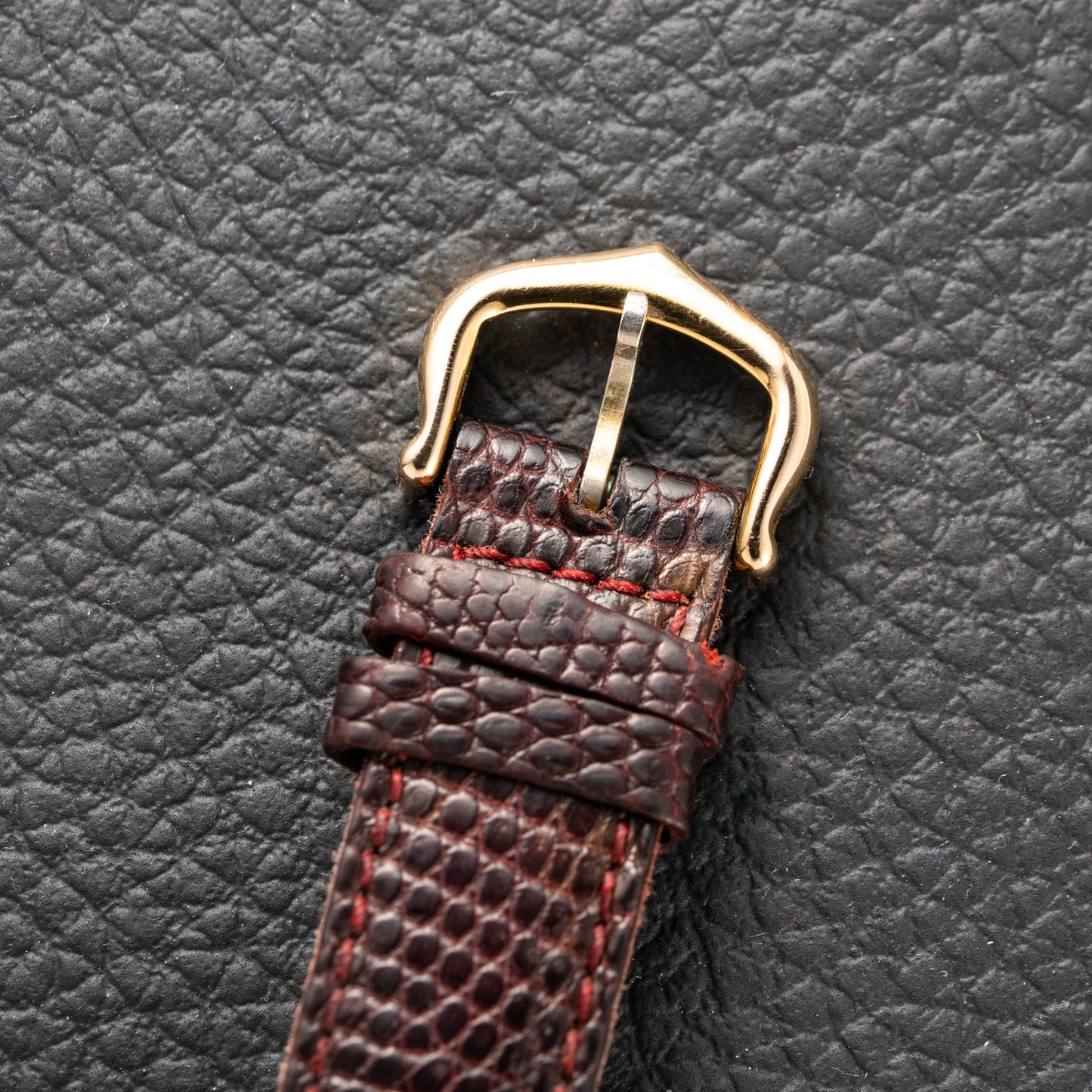 Cartier Must de Tank Vermeil Burgundy Red Dial PM 1980s
