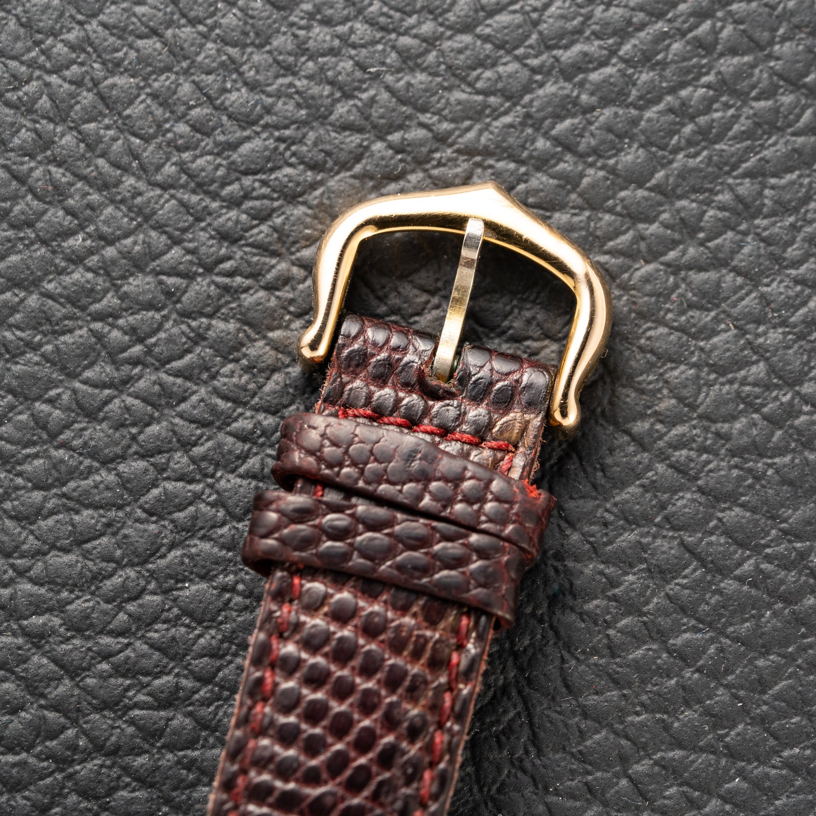Cartier Must de Tank Vermeil Burgundy Red Dial PM 1980s