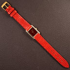 Cartier Tank Must de Burgundy Red Dial Vermeil PM 1980s