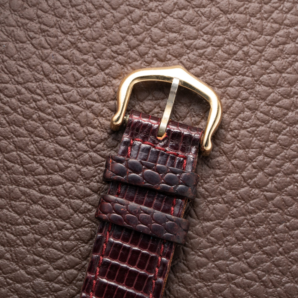 Cartier Must de Tank Vermeil Burgundy Red Dial PM 1980s