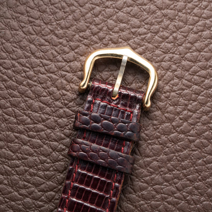 Cartier Must de Tank Vermeil Burgundy Red Dial PM 1980s