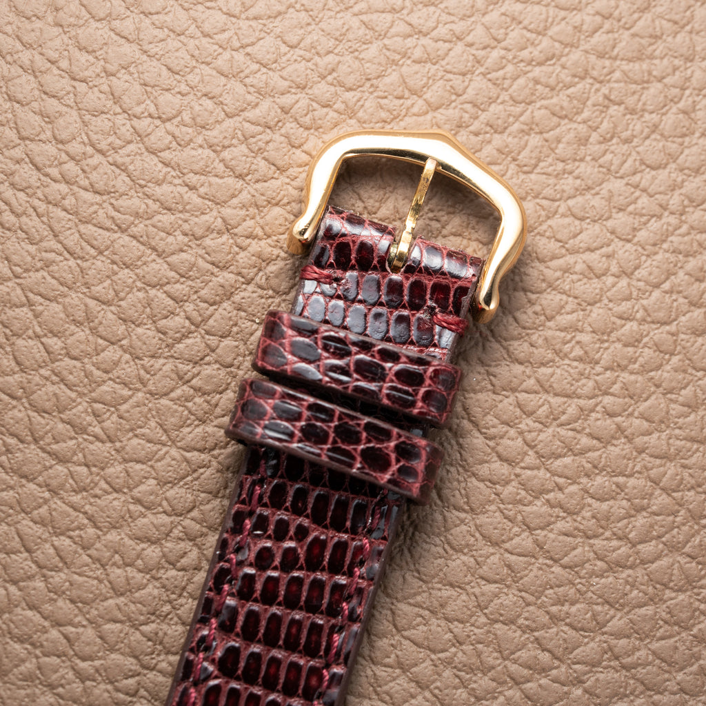 Cartier Must de Tank Vermeil Burgundy Red Dial PM 1980s