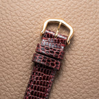 Cartier Must de Tank Vermeil Burgundy Red Dial PM 1980s